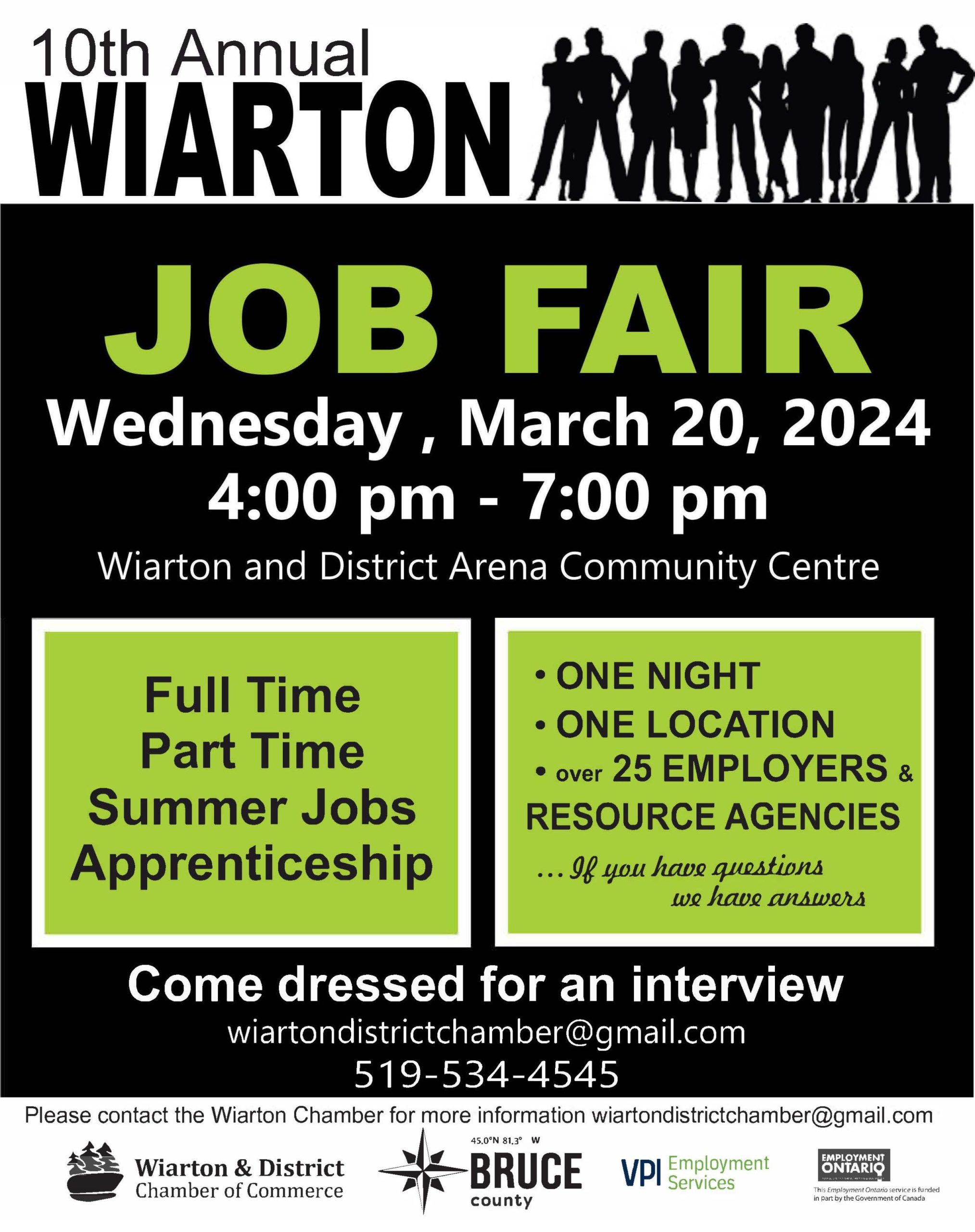 Wiarton Chamber Job Fair Poster